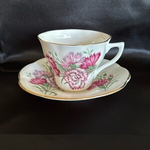 Queen Anne Pink Carnations Fine Bone China